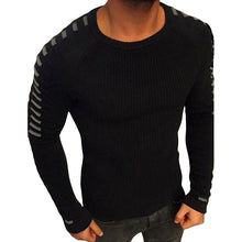 Laden Sie das Bild in den Galerie-Viewer, Langärmliger Strickpullover mit Rundhalsausschnitt