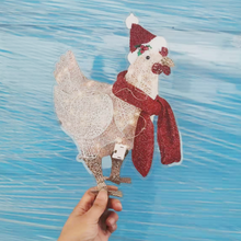 Laden Sie das Bild in den Galerie-Viewer, Weihnachten leuchtende Schal-Huhn-Dekoration