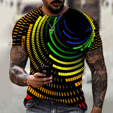 Laden Sie das Bild in den Galerie-Viewer, Lässiges Kurzärmliges T-Shirt mit 3D-Digitaldruck für Herren