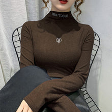 Laden Sie das Bild in den Galerie-Viewer, Warmer Langärmeliger Halbrollkragenpullover  für Damen