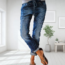 Laden Sie das Bild in den Galerie-Viewer, Gekräuselte Jeans mit Kordelzug