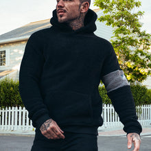 Laden Sie das Bild in den Galerie-Viewer, Langärmliges Lässiges Modisches Plüschiges Sweatshirt mit Kapuze