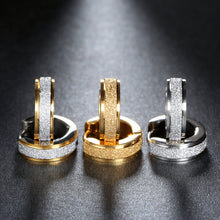 Laden Sie das Bild in den Galerie-Viewer, Mattiert Edelstahl Ohrringe