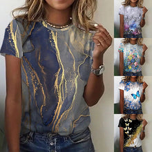 Laden Sie das Bild in den Galerie-Viewer, Sommer Schmetterlingsdruck T-Shirt