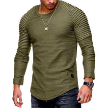 Laden Sie das Bild in den Galerie-Viewer, Langärmliges Zerknittertes T-Shirt für Herren