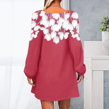 Laden Sie das Bild in den Galerie-Viewer, Sexy bedrucktes Strickkleid für Damen