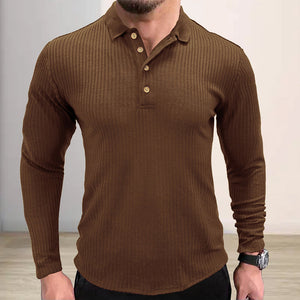 Gestreiftes Polohemd mit Revers