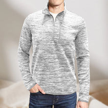 Laden Sie das Bild in den Galerie-Viewer, Herren-Sweatshirt mit halbem Reißverschluss und Stehkragen