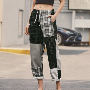 Unregelmäßig Karierte Freizeithose