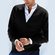 Laden Sie das Bild in den Galerie-Viewer, Herren einfarbiger Pullover mit V-Ausschnitt