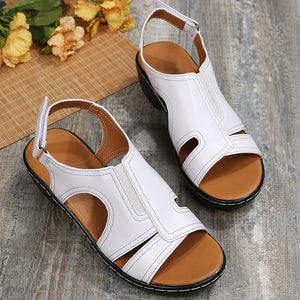 Modische Einfarbige PU-Sandalen