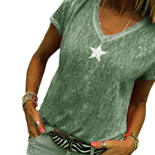Laden Sie das Bild in den Galerie-Viewer, Bequemes Weiches Stern-T-Shirt