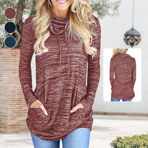 Lockere Pullover mit Taschen und Kordelzug