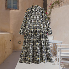 Laden Sie das Bild in den Galerie-Viewer, Langärmliges Hemdkleid für Damen