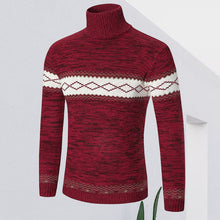 Laden Sie das Bild in den Galerie-Viewer, Modischer Einfacher Strickpullover mit Rautenmuster für Herren