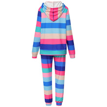 Laden Sie das Bild in den Galerie-Viewer, Lässig Gestreiftes 2-Teiliges Set