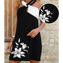 Laden Sie das Bild in den Galerie-Viewer, Neues ärmelloses Kleid mit sexy Ausschnitt und Blumendruck