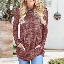 Laden Sie das Bild in den Galerie-Viewer, Lockere Pullover mit Taschen und Kordelzug