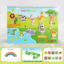 Laden Sie das Bild in den Galerie-Viewer, Montessori beschäftigtes Buch für Kleinkinder