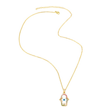 Laden Sie das Bild in den Galerie-Viewer, Kreative Teufelsaugen-Halskette mit farbigen Diamanten