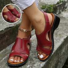 Laden Sie das Bild in den Galerie-Viewer, Modische Einfarbige PU-Sandalen