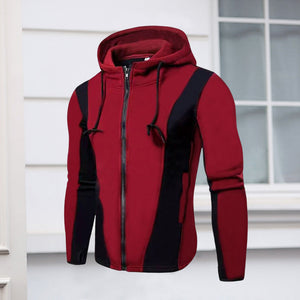 Lässige Fleece-Kapuzenjacke
