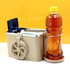 Multifunktionale Taschentuchbox fürs Auto mit Flaschenhalter