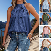 Laden Sie das Bild in den Galerie-Viewer, Damen Sommer ärmelloses Trägershirt mit Schleife