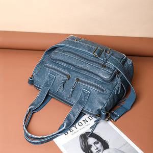 Denim Farbe Tote Handtasche
