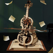 Laden Sie das Bild in den Galerie-Viewer, Vorverkauf 15 Tage - Zusammengebaute Cello-Spieluhr aus Holz