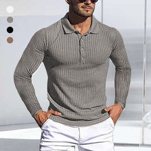 Laden Sie das Bild in den Galerie-Viewer, Langärmliger Elastischer Polopullover