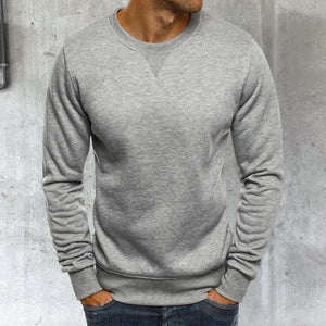 Lässiger Lockerer Einfarbiger Langarm-Pullover für Herren