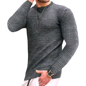 Schmales T-Shirt aus Baumwolle mit Waffelmuster