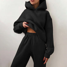 Laden Sie das Bild in den Galerie-Viewer, Lässiges Kapuzenpullover-Set Für Damen