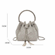 Laden Sie das Bild in den Galerie-Viewer, Diamant-Umhängetasche mit Kordelzug