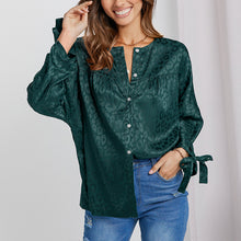 Laden Sie das Bild in den Galerie-Viewer, Modische Lässige Bedruckte Bluse mit Rundhalsausschnitt