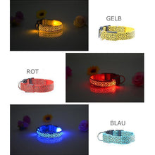 Laden Sie das Bild in den Galerie-Viewer, LED leuchtendes Hundehalsband mit Leopardenmuster