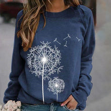 Laden Sie das Bild in den Galerie-Viewer, Sweatshirt mit Löwenzahn-Print