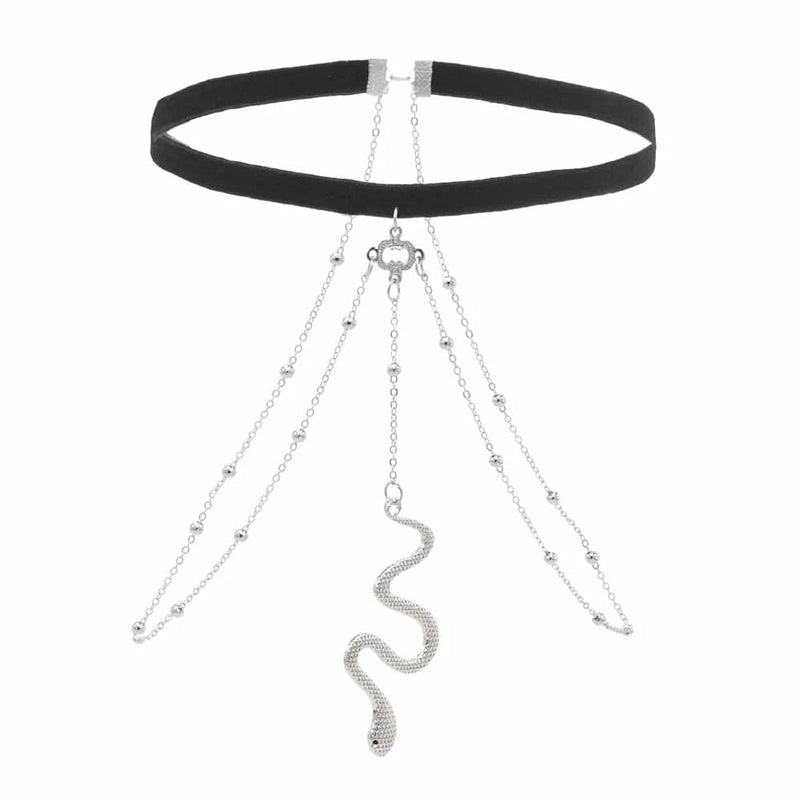Modische Schlangenbeinkette aus Legierung