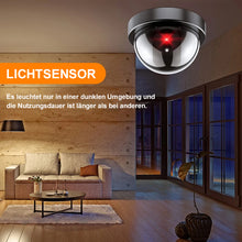 Laden Sie das Bild in den Galerie-Viewer, Halbkugelförmige Simulationsüberwachungskamera mit Licht