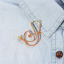 Laden Sie das Bild in den Galerie-Viewer, EKG und Stethoskop Mini-Brosche