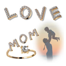Laden Sie das Bild in den Galerie-Viewer, Buchstaben Ring aus Kristall