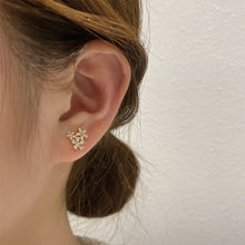 Laden Sie das Bild in den Galerie-Viewer, Asymmetrische Kristallblumen-Ohrringe