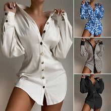 Laden Sie das Bild in den Galerie-Viewer, Modische Bluse mit Knopfleiste für Damen