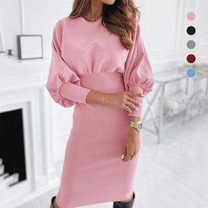 Hip-Kleid mit hoher Taille