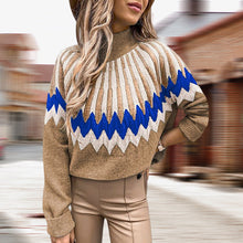 Laden Sie das Bild in den Galerie-Viewer, Lässiger Bedruckter Strickpullover