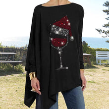 Laden Sie das Bild in den Galerie-Viewer, Rotwein-Glas-unregelmäßiges T-Shirt