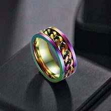 Laden Sie das Bild in den Galerie-Viewer, Drehbarer Kettenring aus Titanstahl für Herren