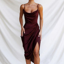 Laden Sie das Bild in den Galerie-Viewer, Sexy Plissiertes Rückenfreies Unregelmäßiges Kleid für Damen