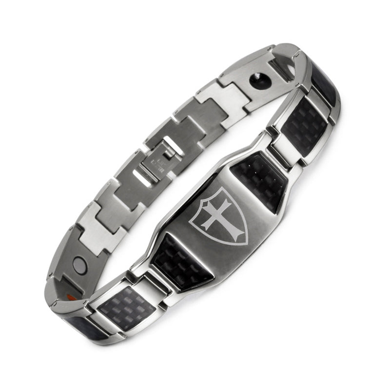 Kohlefaser-Magnet-Titan-Stahl-Armband